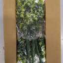 RECUTMS 12 Bundles Artificial Outdoor Plants, Artificial Greenery for Flower Arrangements Shrubs UV Resistant Faux Plastic Plants Spring Decorations for Home Front Porch Decor(White)