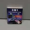 3 in 1 Wireless Carplay Adapter, Car Screen Mirroring Converter, 2026 Upgrade Mirror iOS Phone for iPhone/Airplay/Apple/Android, Bluetooth Auto Link, Wired to Wireless, Plug & Play (for iPhone)