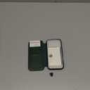 SHIELDON Genuine Leather Slim Wallet Case for iPhone 17 6.3" 5G 2025 | Wireless Charging, RFID Blocking Credit Card Holder, Flip Design, Magnetic Closure, Protective Phone Shell - Evergreen