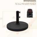 C-Hopetree 31 lb Patio Umbrella Base, Heavy Duty Stand for Outdoor Patio Market Table Umbrella, Black