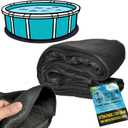 U.S. Pool Supply Ground Shield 24-Foot Round Heavy Duty Pool Liner Pad for Above Ground Swimming Pools - Protects Pool Liner, Prevents Punctures, Weed Barrier, Eco-Friendly Fabric - Extends Liner Life (24ft Round)