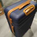 Coolife Suitcase Set 3 Piece Luggage Set Carry On Hardside Luggage with TSA Lock Spinner Wheels (Navy, 3 piece set)