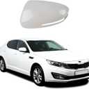 Glossy White Side Mirror Cover Caps Replacement for 2011-2015 Kia Optima K5, Directly Replace Style, Not Sticker Style