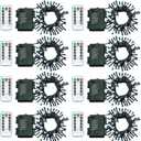 Tuanse 8 Pack Battery Operated Outdoor Christmas Tree String Lights, 16.4 ft Mini Light Outdoor Christmas Lights with 50 Led of Dark Green Cable Lighting for Bedroom Garden Yard (White Light)