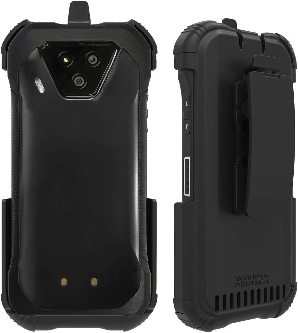 Case with Clip Compatible with Kyocera DuraForce Ultra 5G Phone Model E7110 (Verizon), Secure fit, Quick Release Latch and Heavy Duty Swivel Belt Clip Holster - Black