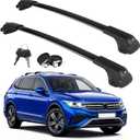 Zorik 300LBS Heavy Duty Roof Rack Cross Bars for VW Tiguan 2018-2026 & Taos 2022-2026 (with Side Rails, Not for Limited), Lockable Anti-Theft Aluminum Rooftop Cargo Bars with 2 Straps