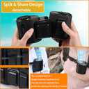 Portable Waist Fan Detachable Dual-Fan Combination Turbo Technology10000 mAh 5-Speed 13000RPM Clip On Belt Wearable Personal Neck Fan for Traveling Outdoor Jobsite Camping (BLACK)