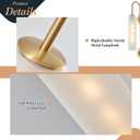 BOKT Mid Century Modern Plug in Wall Sconces Indoor Long Brushed Gold Milk White Glass Sconces Wall Lighting Single Wall Sconce Bathroom Vanity Light Brass Wall Mounted Light Fixture (White)