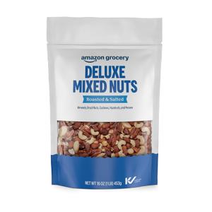 Amazon Grocery, Deluxe Mixed Nuts, Roasted & Salted, 16 Oz 4 Pack 15JUL26