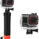 Waterproof Case&Floating Hand Grip Compatible with Insta360 Ace Pro, Protective Underwater Dive Housing Shell with Bracket Accessories