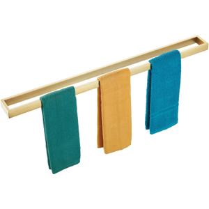 KOKOSIRI Towel Bar Brushed Gold Bath Towel Holder 32 Inch Kitchen Towel Hanger Rack Stainless Steel Bathroom Hardware Wall Mounted, 1 Pack B4008BG-L32