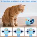 Cat Toys Flapping Birds with Catnip Bags, Rechargeable Chirping Interactive Cat Toy Kicker, Lifelike Birdie Tweets, Indoor Enrichment Moving Wings Cat Exercise Toys for All Breeds Kitten Dog(Bluebird)