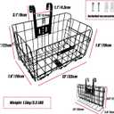 Folding Bike Front Basket Bicycle Wire Basket with Handles Easy Installation on Front Handlebar