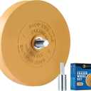 S SATC Decal Eraser Wheel Pin Stripe Removal Tool 1 Pack - Black Rubber Wheel with Adapter with Electric Drill - Removes Vinyl, Decals, Graphics & Double Faced Tape