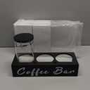 3 x 54 oz Glass Coffee Bean Storage Container with Shelf 3PCS Glass Containers with Airtight Locking Clamp Lid Spoons Coffee Canister Set Jars for Kitchen Food Storage Tea Sugar Black