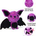 Blnboimrun Dog Toys for Aggressive Chewers, Squeaky Plush Bat with Crinkle Paper, Durable Interactive Chew Toys for Small, Medium & Large Dogs, Indoor Outdoor Play Pet Gift