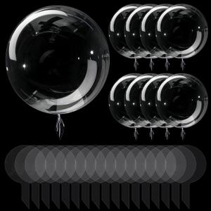 Sumind 40 Pcs Bobo Balloons Clear Balloons for Stuffing Bubble Transparente Burbuja for Valentines Christmas Wedding Birthday Party Decoration(24 Inch)