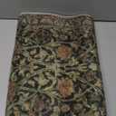 Area Rug 3x5 Washable - Floral Rugs for Living Room Low Pile Carpet for Bedroom Soft Water Resistant Non Slip Floor Mat for Entry Kitchen 3x5 Black/Green