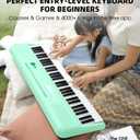 The ONE Smart Keyboard COLOR 61 Lighted Keys Piano Keyboard, MIDI Electric Piano for Beginners with 256 Tones, 64 Polyphony, Built-in LED Lights and Free Apps (Green)