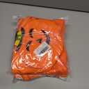 2 x 3 PCS Glow in the Dark Pumpkin Costume for Women - Halloween Outfit with Headband, Candy Bag, Wrinkle-Resistant Poncho (One Size, Fits Over Sweaters)