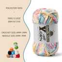 3 Pack Plush Chenille Chunky Yarn - Fluffy Velvet Yarn Crochet for Blanket Knitting and Crocheting - Soft Baby Yarns for Crocheting - Amigurumi Crochet Yarns 100g (87yds) (3 Candy Color)