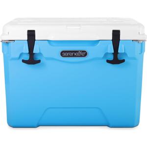 SereneLife Ultra-Tough 25-75 Quart Rotomolded Cooler Box, Holds Upto 64 Cans, Keeps Ice Up to 5 Days, Heavy-Duty Insulated Portable Ice Chest Box, Ideal for Camping, Beach, Picnics, Tailgating, etc