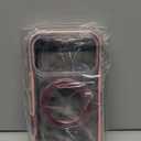 Privacy Case for iPhone 17 Pro Max with 360Stand [Built-in Anti Peeping Screen Protector] [Magnetic Ring ] Full Body Protective Phone 17ProMax Cover 6.9", Pink