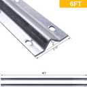 6 Ft V-Track (3 Ft x 2) with Pre-Drilled Holes and Screws, Heavy Duty V Bottom Track for Sliding Driveway Gates