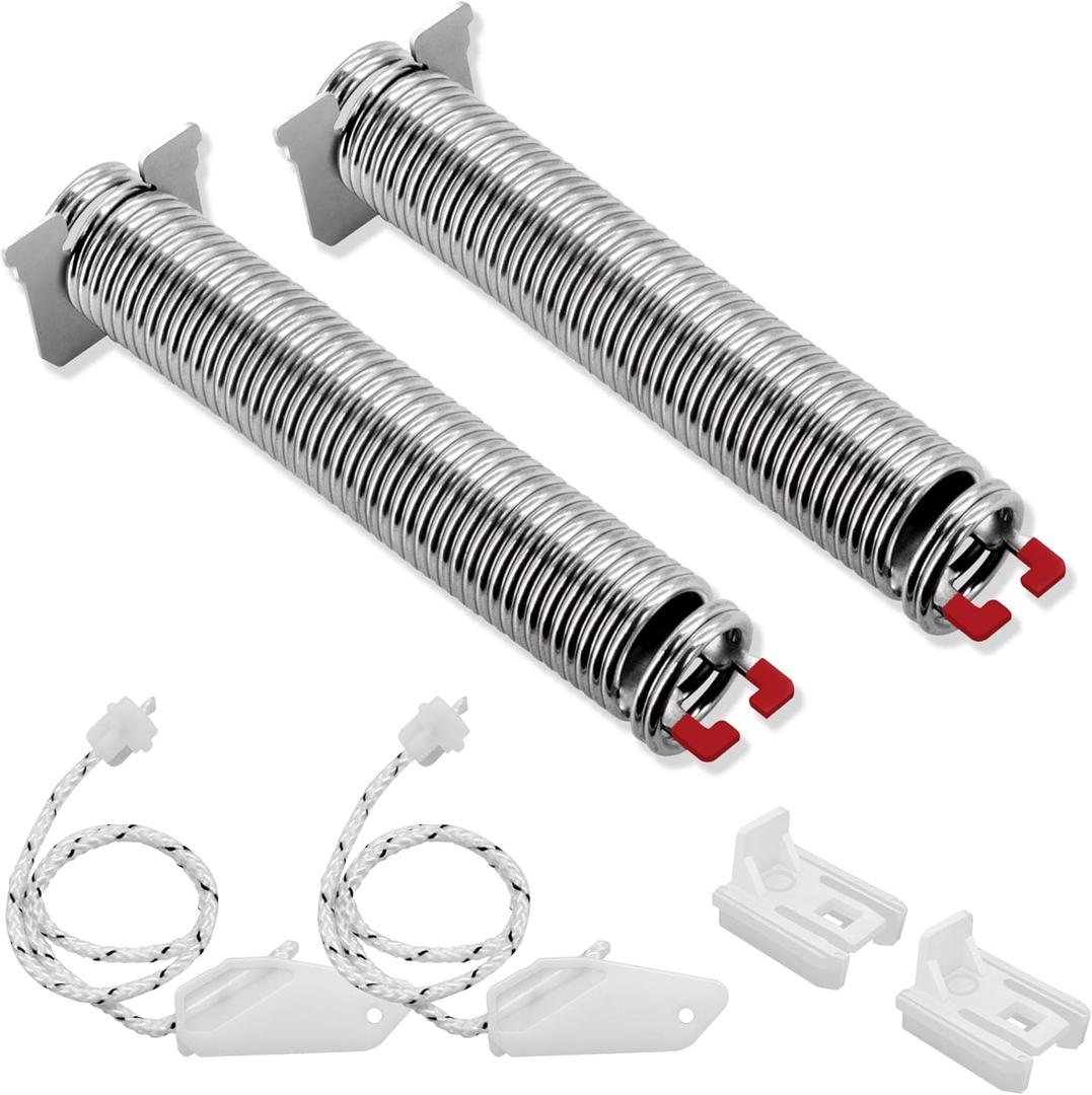 12004119 Dishwasher Door Spring and Cable Kit,Cord Length 11.6 Inch,Include 00754866 kit,Replace AP5953108 PS10061222,Compatible with Bos-ch Dishwasher Parts SHE,SHX,SHP Series