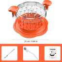 Chicken Shredder Large Chicken Breast Shredder Tool Twist with Brush&Fork, Visible Meat Shredder Machine, Anti-Slip Strip, Ergonomic Handle, BPA Free, Suitable for Pork Beef Chicken(Orange)