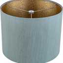 Wellmet Drum Lampshades, Easy Assembly Required Replacement Lamp Shades, Fabric Lampshades for Table Lamps Floor Lamps, Metal Spider Fitter, 13"x13"x10"
