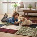 DweIke Washable Area Rugs 6x9 for Living Room, Large Modern Geometric Colorful Soft Patchwork Carpet, Non-Slip Stain Resistant Throw Rug for Bedroom Dining Room Office Home Decor