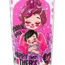 BLUEPOLAR 20oz Mom Tumbler Insulated Thermal Coffee Cup - Portable Travel Mug with Cute Cartoon Patterns, Leak-Proof for Mom, Great Mothers Day Gift for Daily Use Office OutdoorWhite