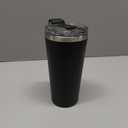 SIPX 16 oz Insulated Coffee Tumbler with Leakproof Lid  Stainless Steel, Vacuum Insulated  Keeps Drinks Hot or Cold for Hours  Cupholder Friendly Travel Mug  Black