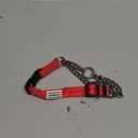 CollarDirect Martingale Dog Collar with Stainless Steel Chain and Quick Release Buckle - Reflective Collar for Dogs - Red, Medium (Neck Size 14"-17")