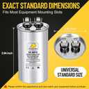 50 uF 50 MFD ±5% 370V/440V CBB65 Run Round Capacitor for AC