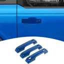 for Bronco Door Handle Cover Trim Blue Fit for Ford Bronco 2021 up Blue Exterior Accessories 3pcs