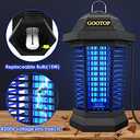 GOOTOP Bug Zapper Outdoor, Mosquito Zapper, Electric Fly Zapper, Mosquito Killer, Fly Traps, 3 Prong Plug, Flying Insects Zapper Indoor Outdoor 90-130V, 4200V, ABS Plastic Outer (Black)