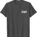 Staffer Gift - Staff Double Sided Front And Back T-Shirt, XL, Dark heather Grey