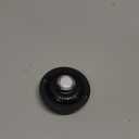 Dreyoo Round Metal Doorbell Push Button, Black Wired Lighted Up LED Doorbell Button Replacement Solid Iron Door Bell for Home Universal Garage Door Opener Switch(Warm White)