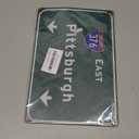 Vintage Metal Signs East Pittsburgh Interstate 376 Road Signage Tin Sign Poster Wall Art Decor Plaque for Home Office Bar Pub Club Cafe Shop Living Room Garage Restaurant Gift 12x8 inch