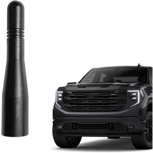 for GM Truck Short Antenna Fit for GMC Sierra and Chevy Silverado All Models | Black 3 inches Short Replacement Antennase | for Sierra Silverado Truck Antenna Accessories | Car Wash Safe