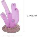 DOITOOL Glow in The Dark Aquarium Coral Reef Decor Mini Artificial Coral Ornament for Fish Tank 1.34 Inch Simulation Plant Decoration for Freshwater and Saltwater Tanks