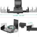 WALI Speaker Wall Mount, Surround Sound Speaker Stand with Adjustable Swivel Tilt Angle, Large Bookshelf Speaker Wall Mount for Living Room, Home Theater, Hold up to 66 Lbs, (SWM201XL), 2 Pack, Black