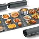 Food Warming Mat Extra Large, 54" x 16" Extra Long Warming Tray Mat Roll Up Silicone Electric Heating Food Warmer with 7 Temperature Settings 1-4 Hour Timer for Buffets Parties