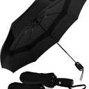 REPEL Windproof Travel Umbrella - Compact & Withstands Winds up to 85MPH , Strongest Premium Auto Folding Umbrella for Rain and Sun - Durable, Light & Portable for Women & Men , Fits Backpack & Cars 3pcs, 