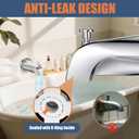 Universal Bathtub Tub Spout with Diverter, Fits 1/2" Slip-Fit Copper Pipe Connection, Pull Down Bathtub Faucet Spout Replacement, Includes Metal Cover Ring (Chrome)