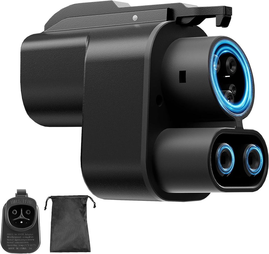 NACS to CCS1 Adapter for Tesla Supercharger, Max 500A 1000V, Fast DC Charging, Smart Temp Control, Compatible with Ford, Rivian, GM, Volvo, Polestar EVs (TNC-1)