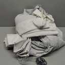 Natural Linen Extra Wide Blackout 70 x 96 Inch Curtains 2 Panels for Bedroom, Beige White Pinch Pleat Room Darkening Lush Decor Curtain Sound Dampening for Sliding Patio Door Large Window Drapes Ivory