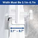 Adjustable Bathtub Safety Rail, Bathtub Handle Grab Bar with Non-Slip Grip for Seniors, Elderly, Fits 3.1 to 6.7 Inch Tub Walls, Supports 300 lbs